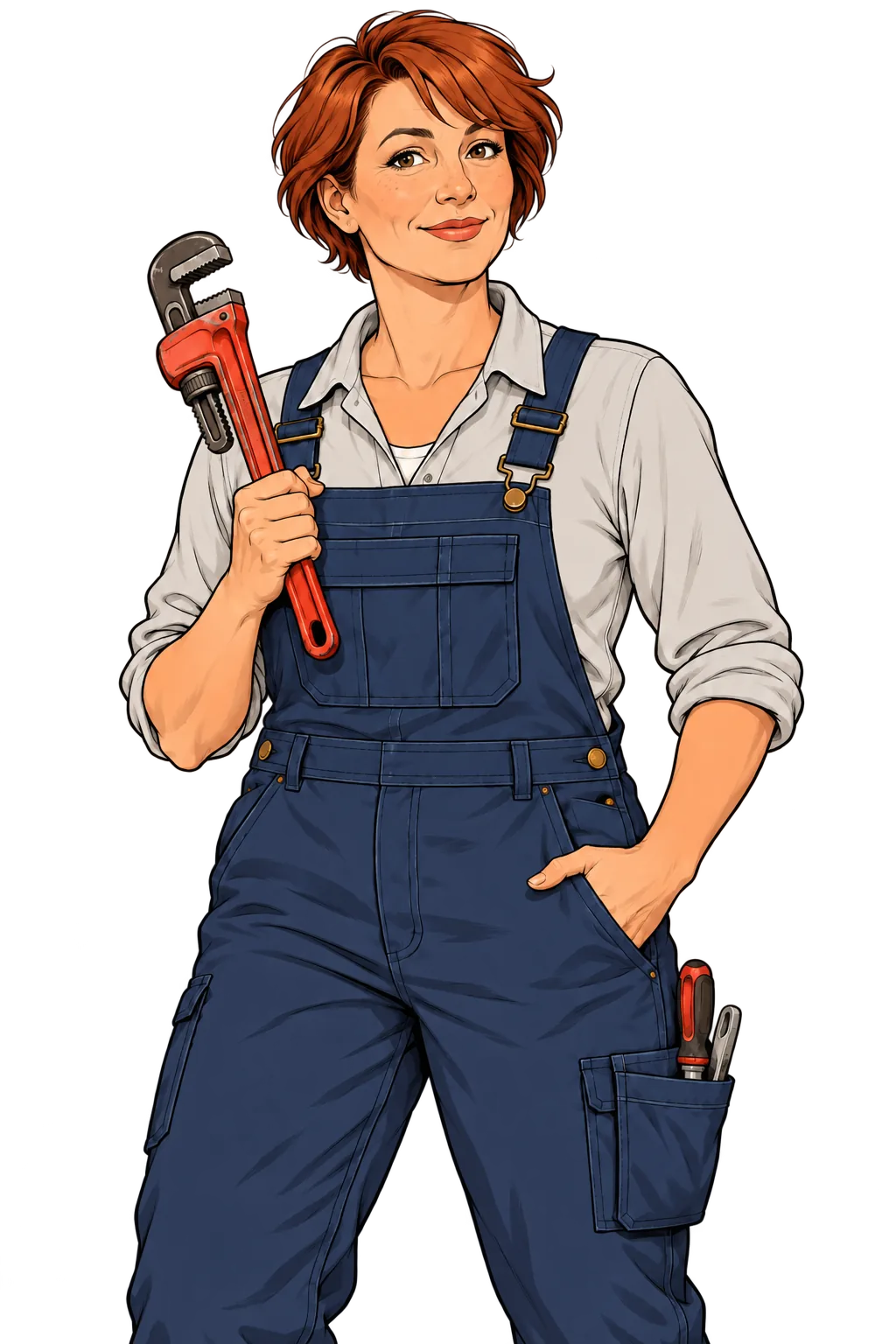 Personnage illustratif de plomberie, ne représentant pas le professionnel